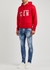 Icon red hooded cotton sweatshirt - Dsquared2