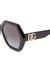 Black hexagon-frame sunglasses - Dolce & Gabbana