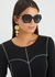 Black hexagon-frame sunglasses - Dolce & Gabbana