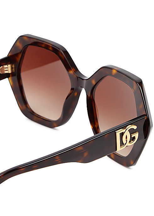 Dolce & Gabbana Tortoiseshell hexagon-frame sunglasses - Harvey Nichols