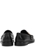 Black logo leather loafers - MOSCHINO