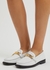 White logo leather loafers - Moschino