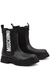Black logo leather Chelsea boots - Moschino