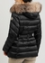 Black fur-trimmed quilted shell jacket - Moncler