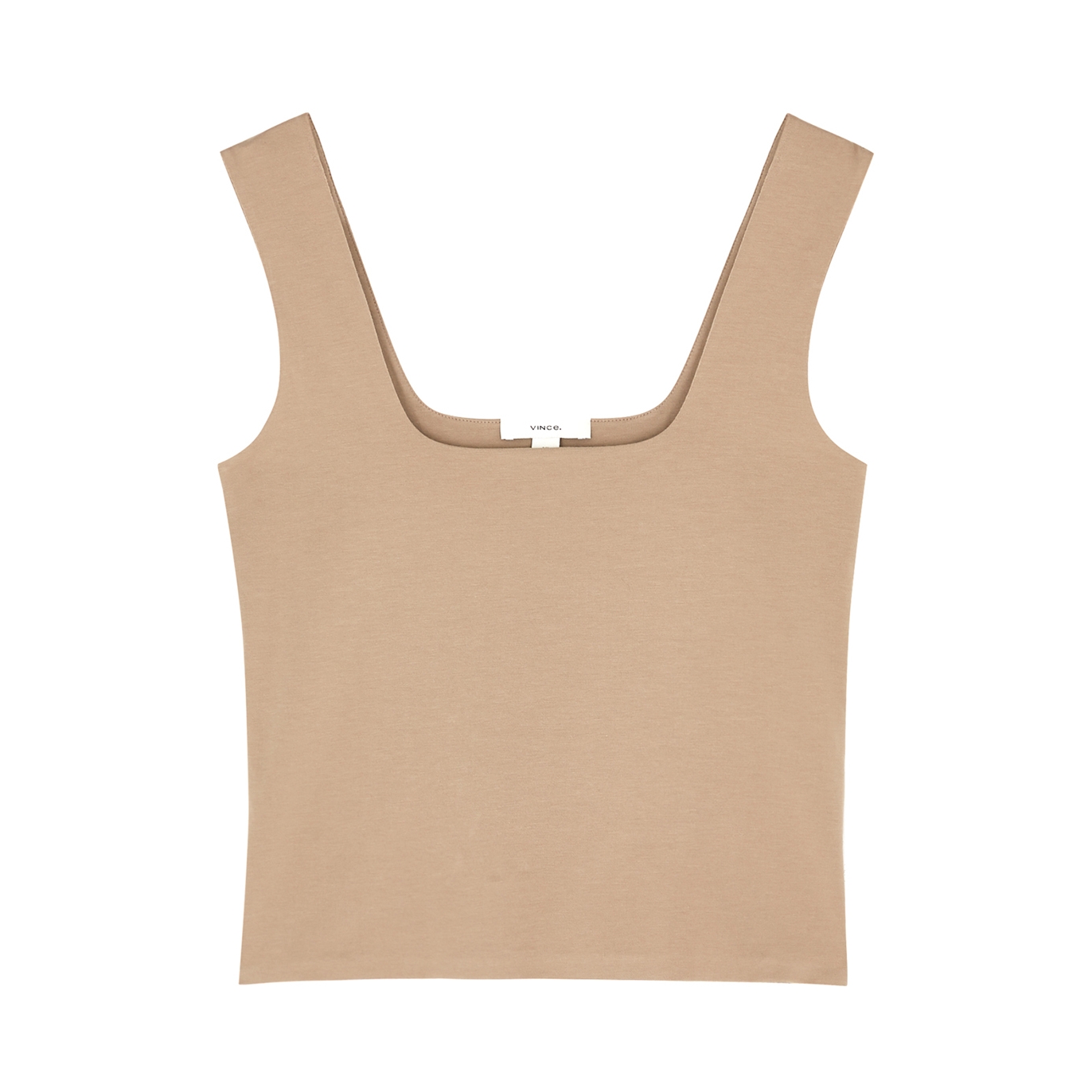 Vince Taupe Stretch-cotton Tank