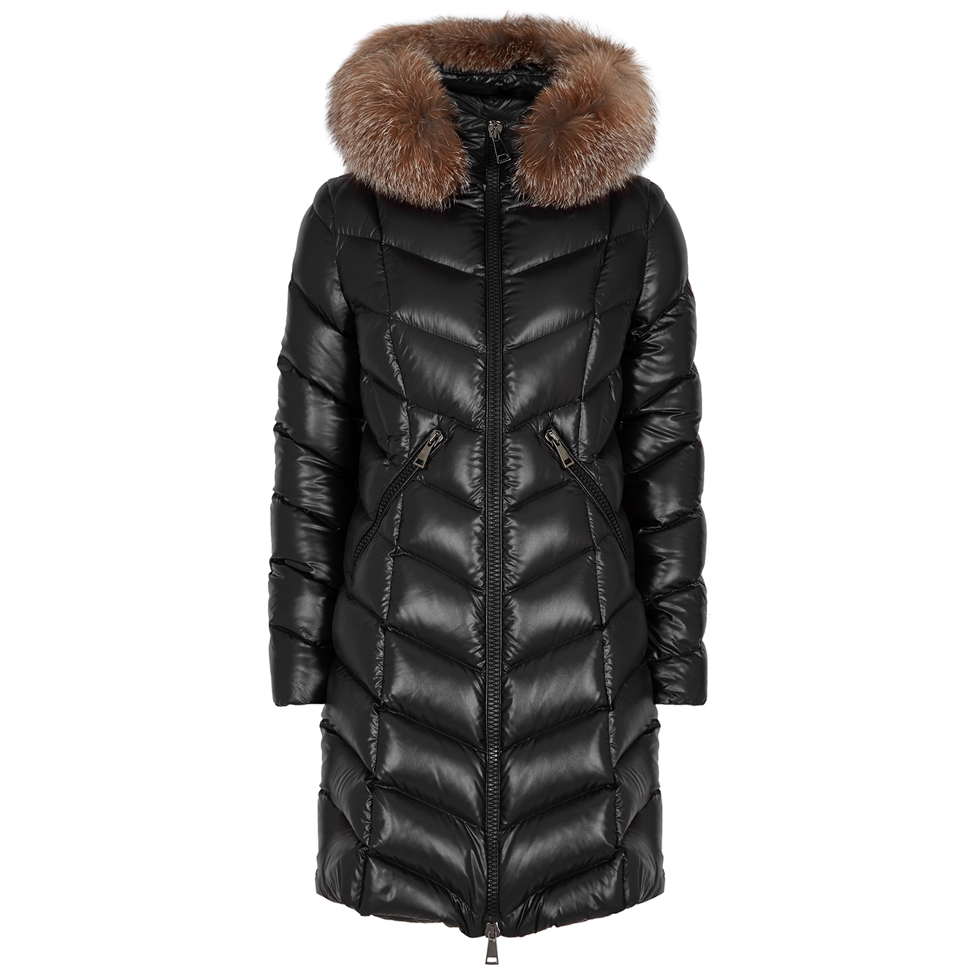 Moncler Fulmarus Black Fur-trimmed Quilted Shell Jacket