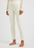 White skinny-leg stretch-twill trousers - Moncler