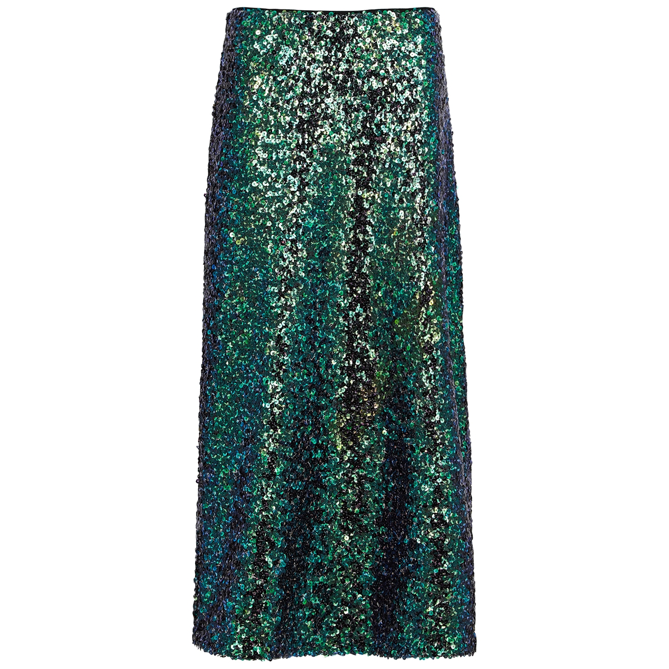 Vince Green Sequin Midi Skirt - Teal - L