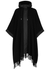 Black hooded wool cape - Moncler