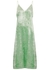 Green stretch-velvet midi dress - Jil Sander