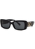 Valentino Garavani black rectangle-frame sunglasses - Valentino