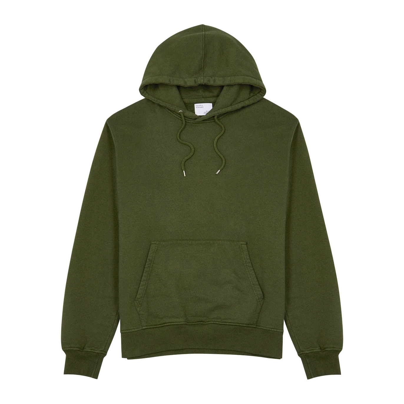 Colorful Standard Green Hooded Cotton Sweatshirt - M