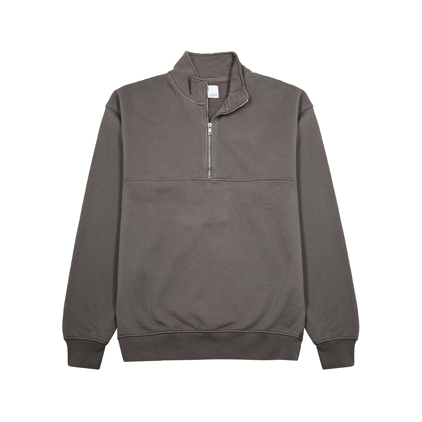 Colorful Standard Grey Half-zip Cotton Sweatshirt - L