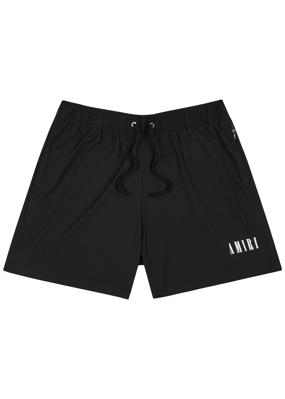Black logo-print shell swim shorts