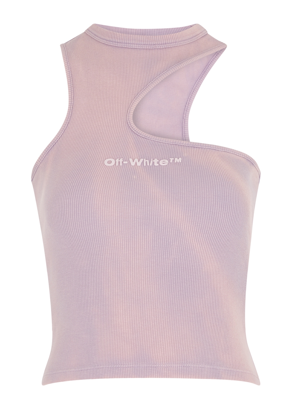 Off-White Rowing tie-dye ribbed stretch-cotton tank