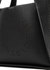 Black logo faux leather tote - Stella McCartney