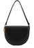 Frayme Flap medium black faux leather shoulder bag - Stella McCartney