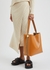 Frayme brown faux leather tote - Stella McCartney
