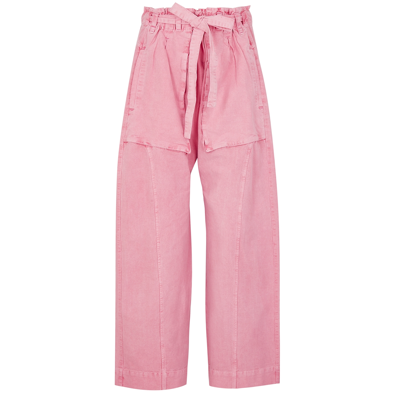 Free People Sky Rider Pink Cotton-blend Trousers - M
