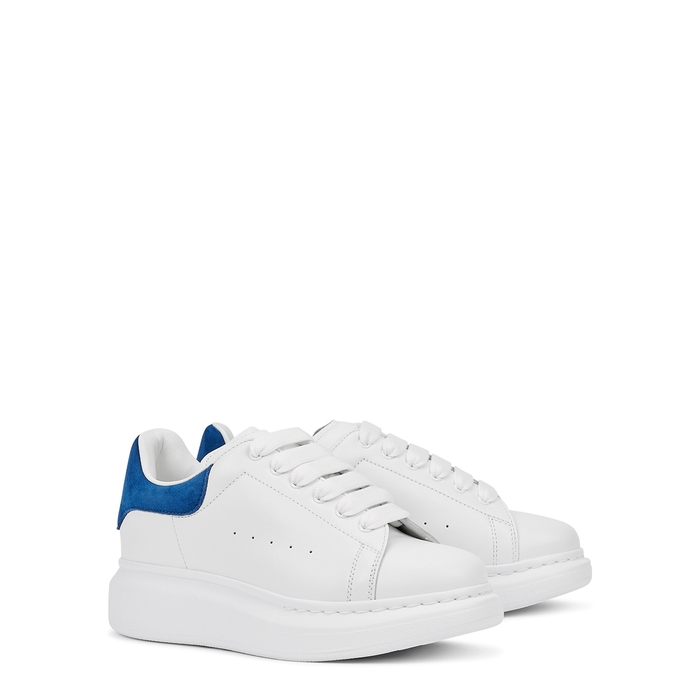 McQueen KIDS Oversized White Leather Sneakers