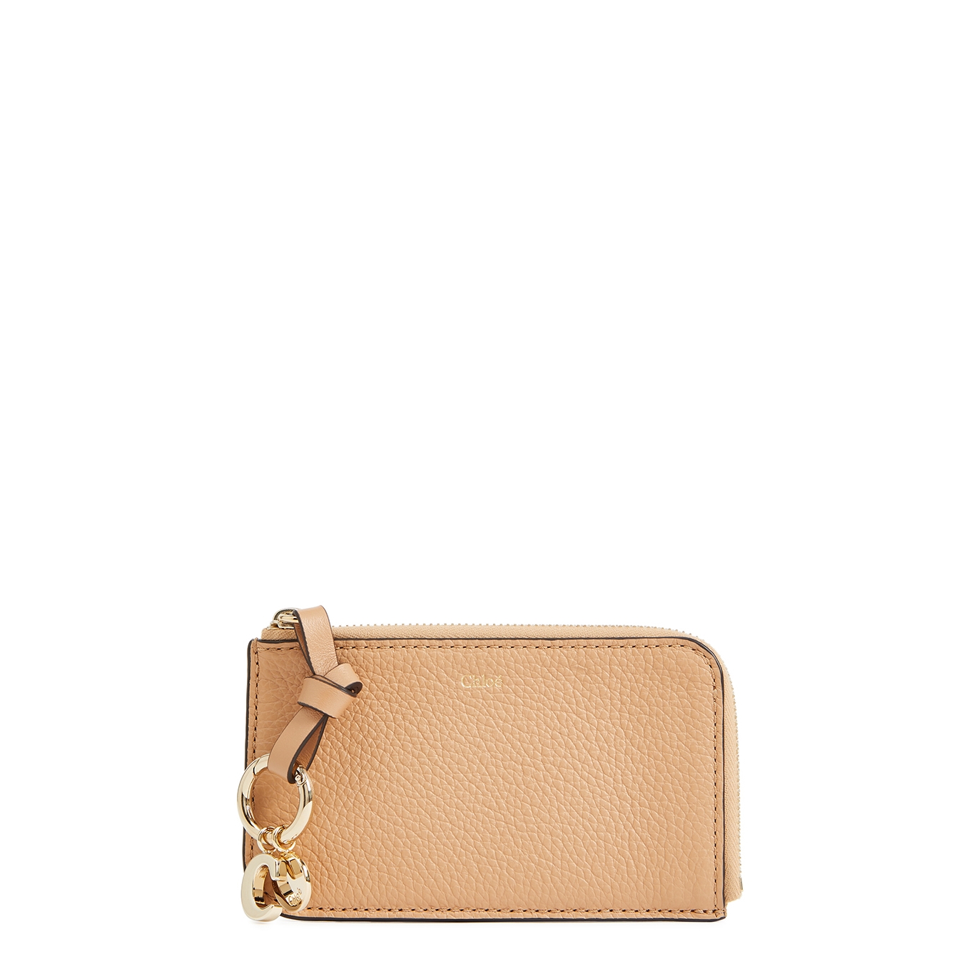 Chloé Alphabet Light Brown Leather Wallet - TAN - One Size