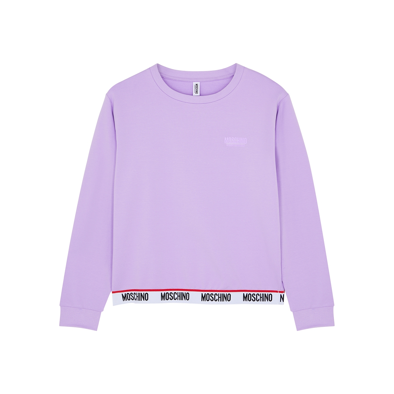 Moschino Underwear Logo Stretch-cotton Sweatshirt - Lilac - XS