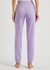 Lilac logo-trimmed stretch-cotton sweatpants - Moschino Underwear