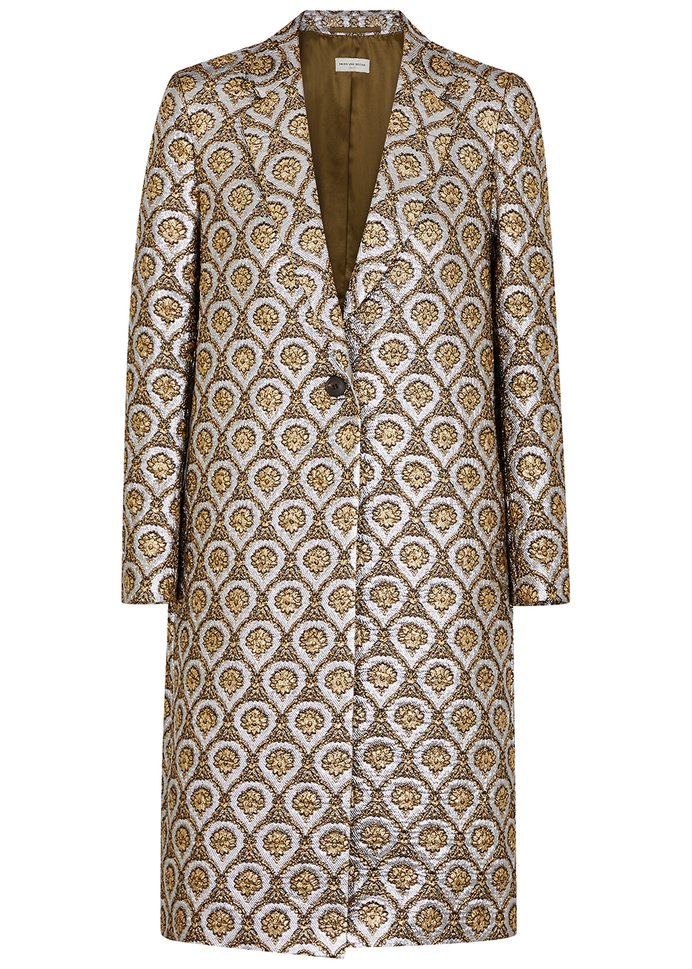 Dries Van Noten Richy jacquard metallic-weave coat - Harvey Nichols