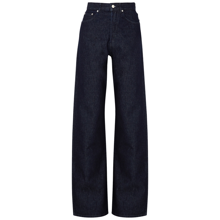 Dries Van Noten Peyton Dark Blue Straight-leg Jeans In Indigo