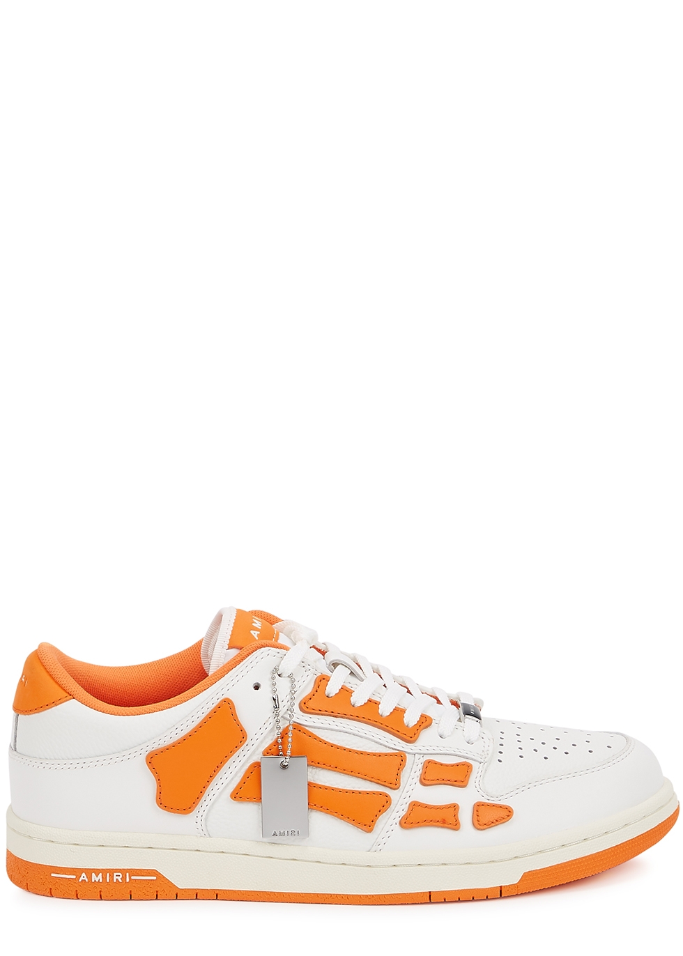 Skel white panelled leather sneakers