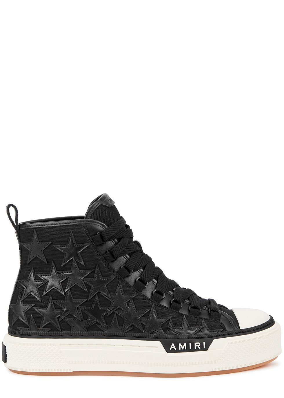 Stars Court black canvas hi-top sneakers