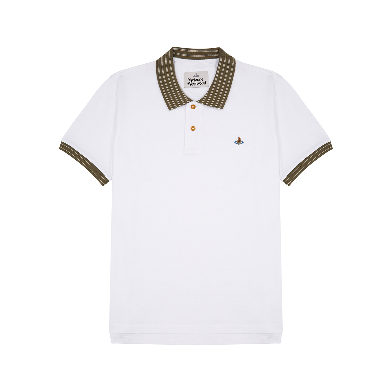 Vivienne Westwood White Piqué Cotton Polo Shirt - XL