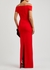 Marlowe red off-the-shoulder gown - Solace London