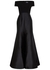 Leandra black off-the-shoulder gown - Solace London