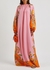 Serre pink floral-print silk-satin midi dress - LA DOUBLE J