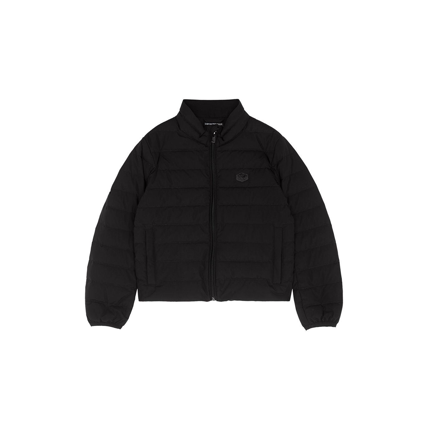 milk Plow Miscellaneous Emporio Armani Kids Black Quilted Shell Jacket - 7 Years | Smart Closet