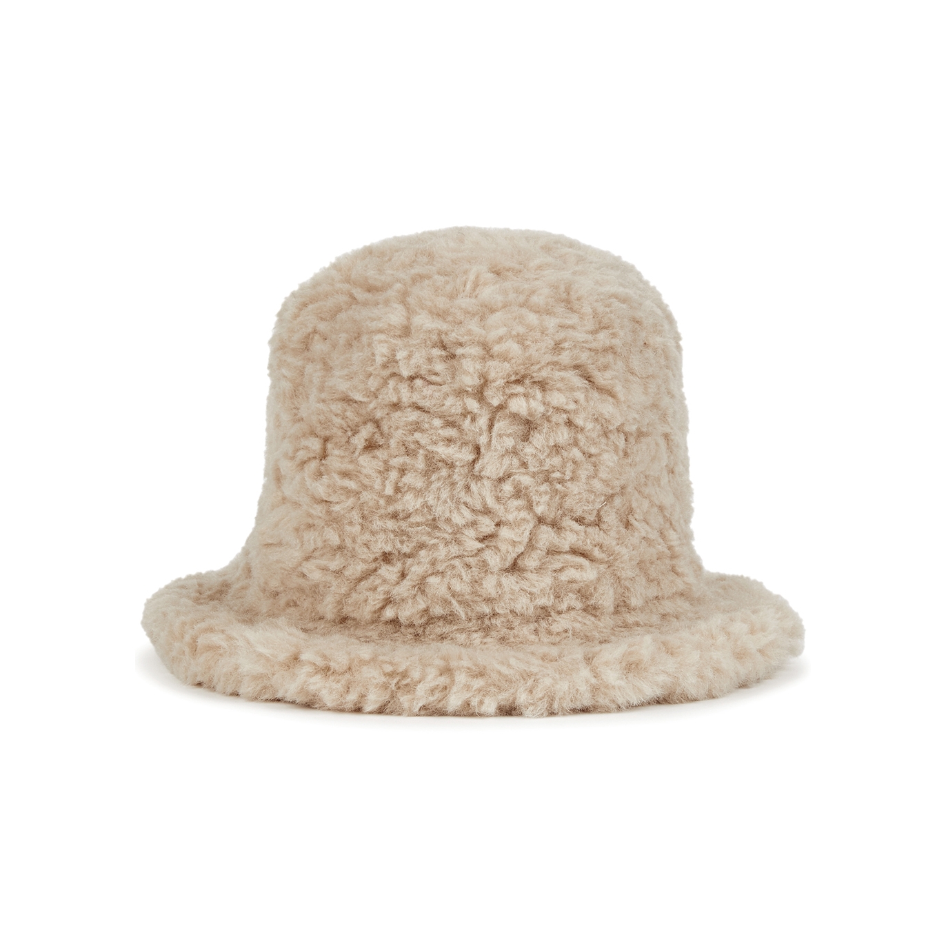 Jakke Hattie Cream Faux Shearling Bucket Hat - Beige - One Size