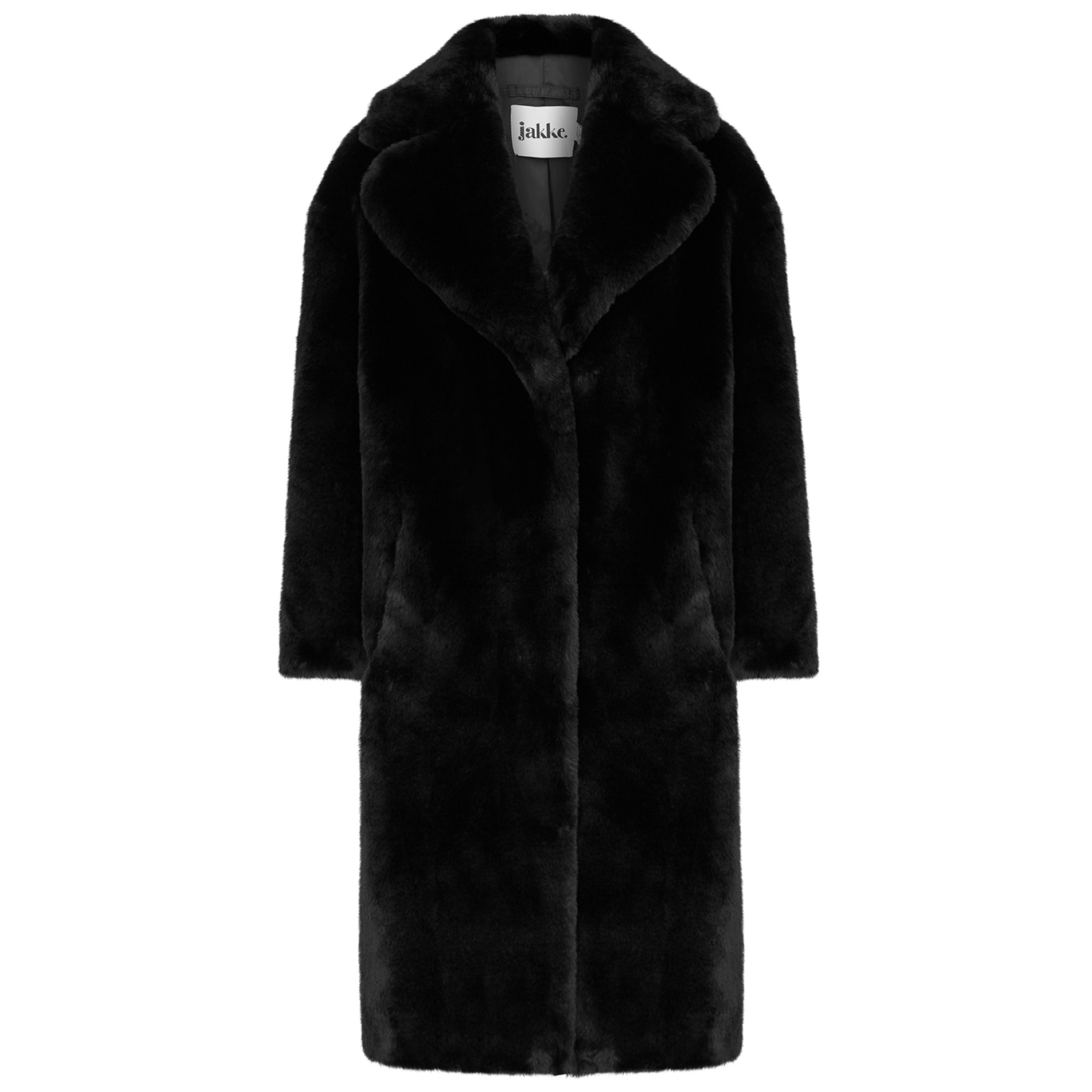 Jakke Katie Black Faux Fur Coat - S