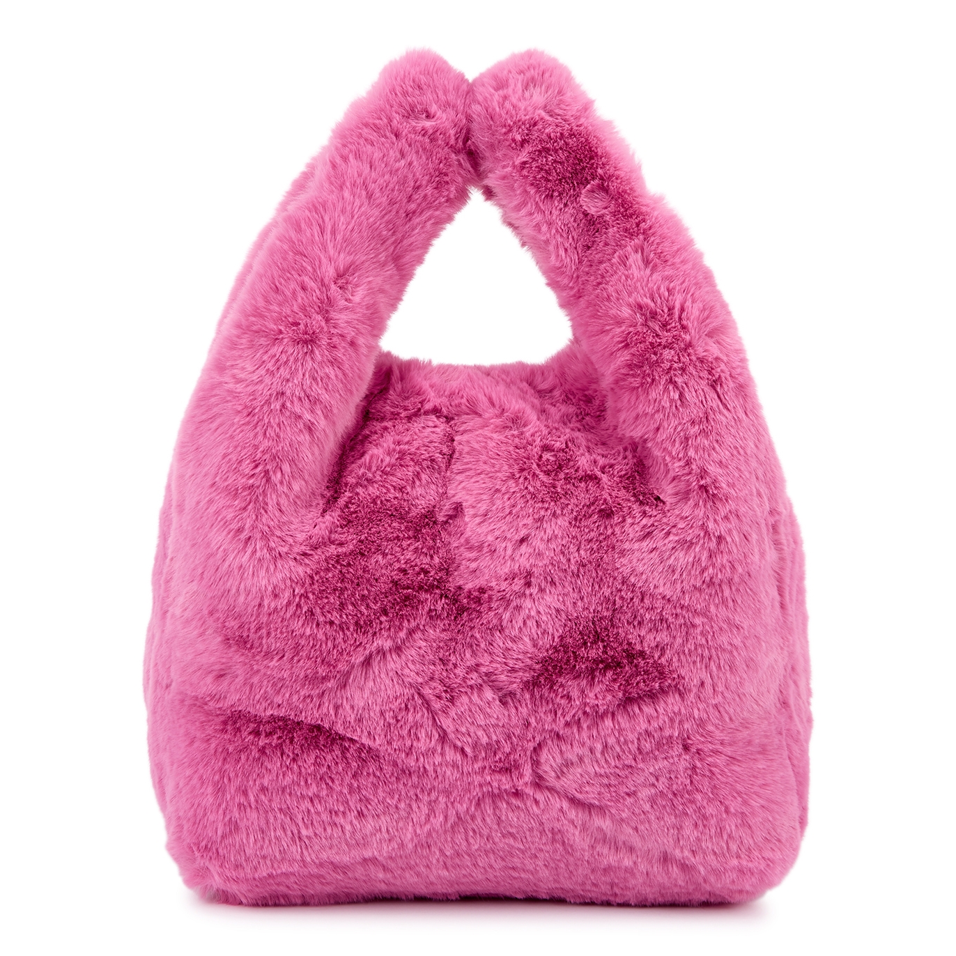 Jakke Bertha Pink Faux Fur Top Handle Bag - Bright Pink