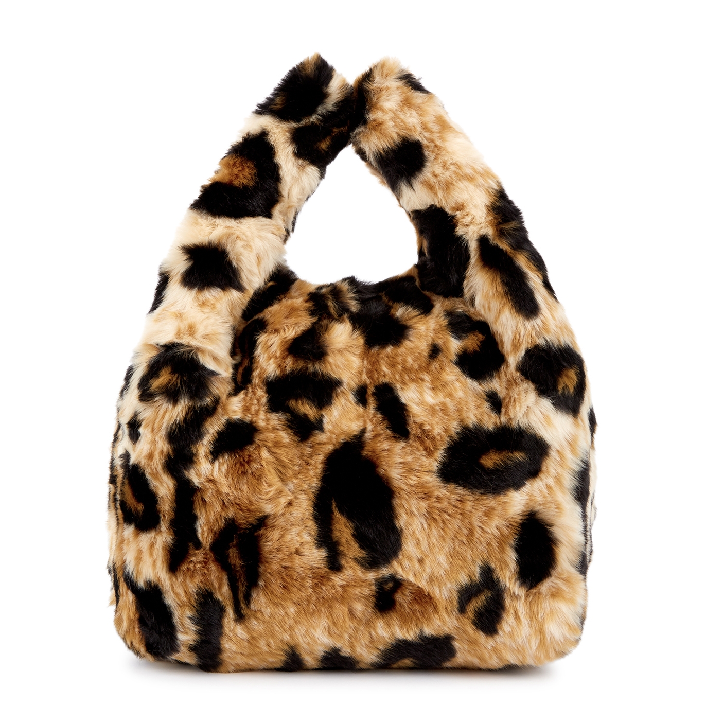 Jakke Bertha Leopard-print Faux Fur Top Handle Bag