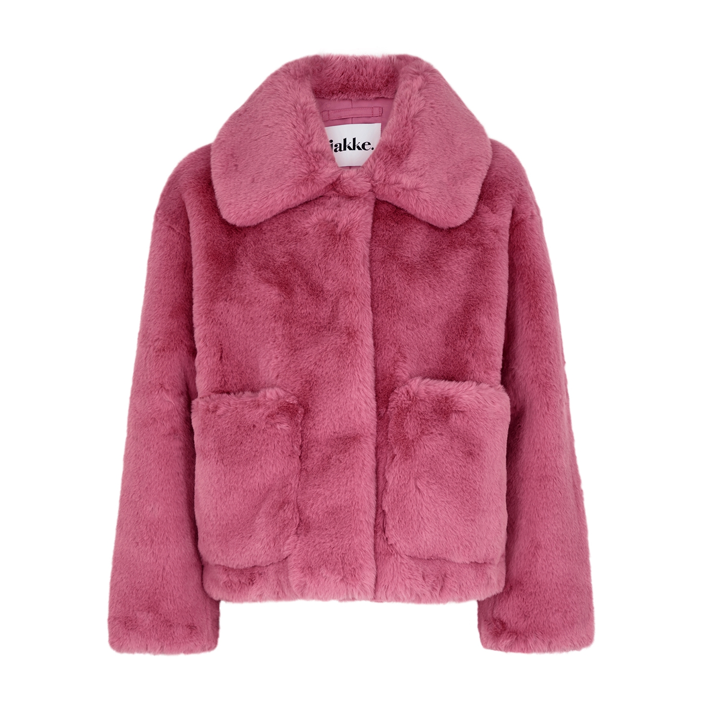Jakke Traci Pink Faux Fur Coat - Bright Pink - L
