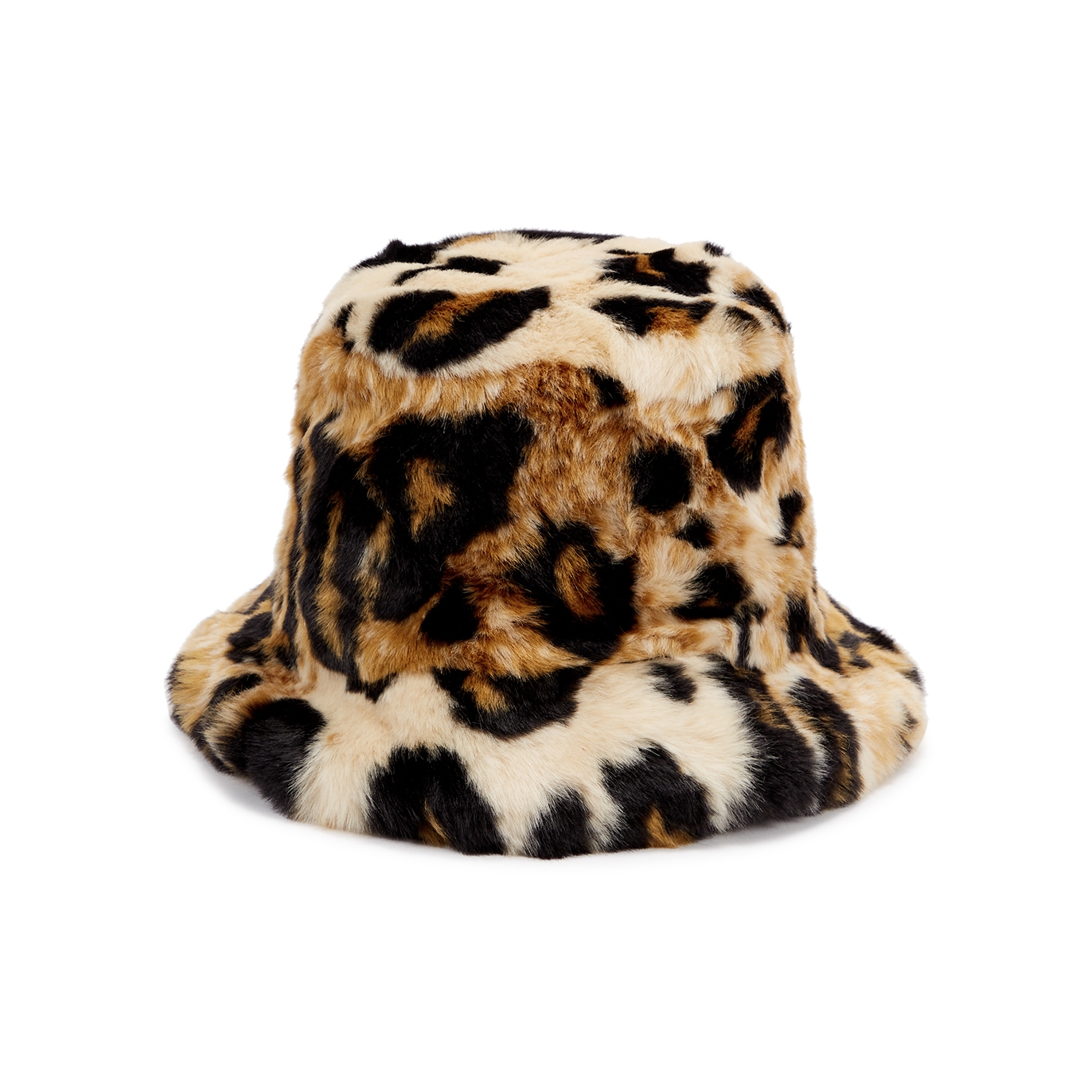 Jakke Hattie Leopard-print Faux Fur Bucket Hat