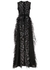 Beau black embellished silk-organza gown - HUISHAN ZHANG