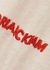 Ecru logo-embroidered cotton top - Victoria Beckham