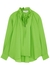 Green silk crepe de chine blouse - Victoria Beckham