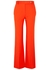 Red straight-leg stretch-jersey trousers - Victoria Beckham