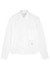 White logo cropped cotton shirt - Victoria Beckham