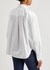 White logo cropped cotton shirt - Victoria Beckham