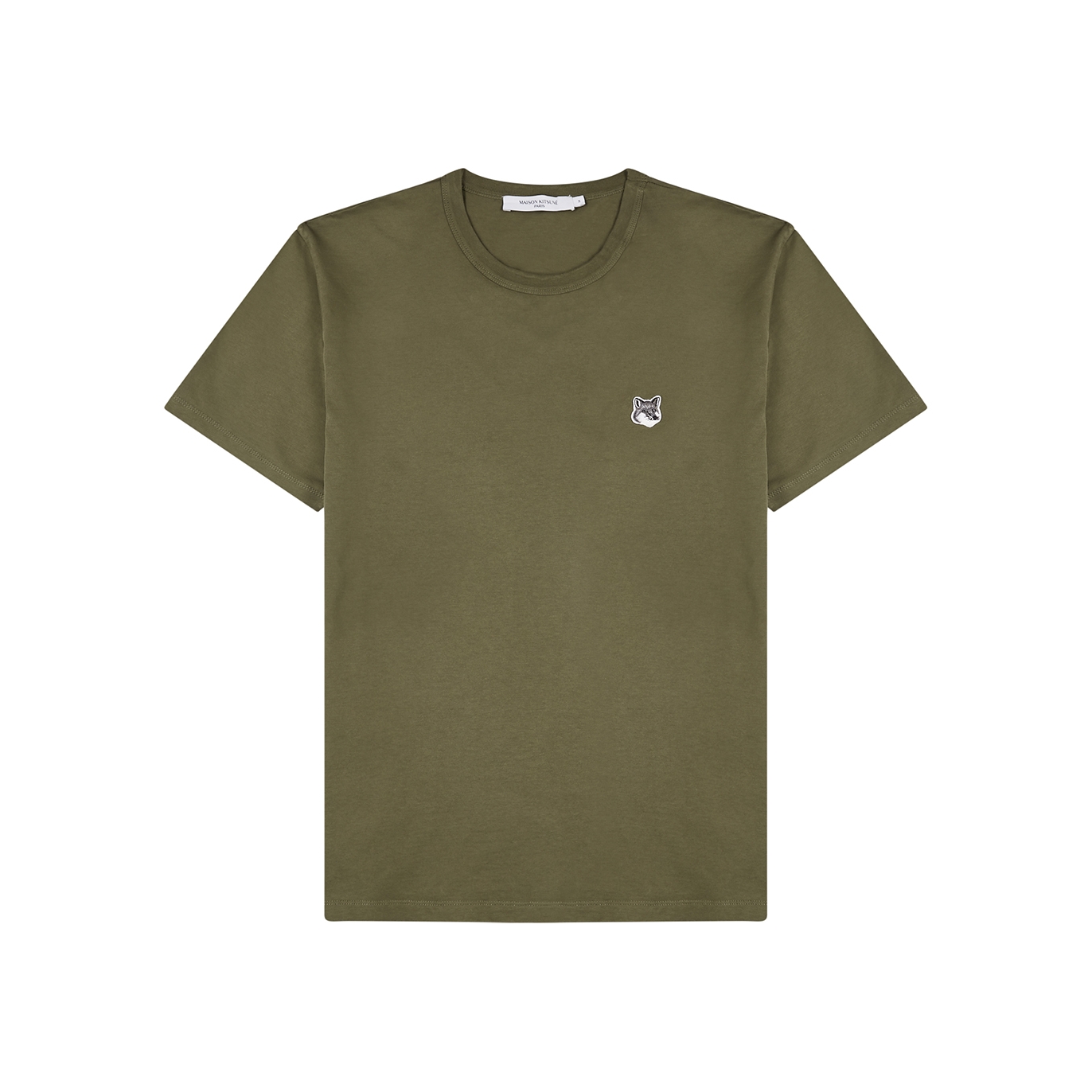 Maison Kitsuné Green Logo Cotton T-shirt - Khaki - M