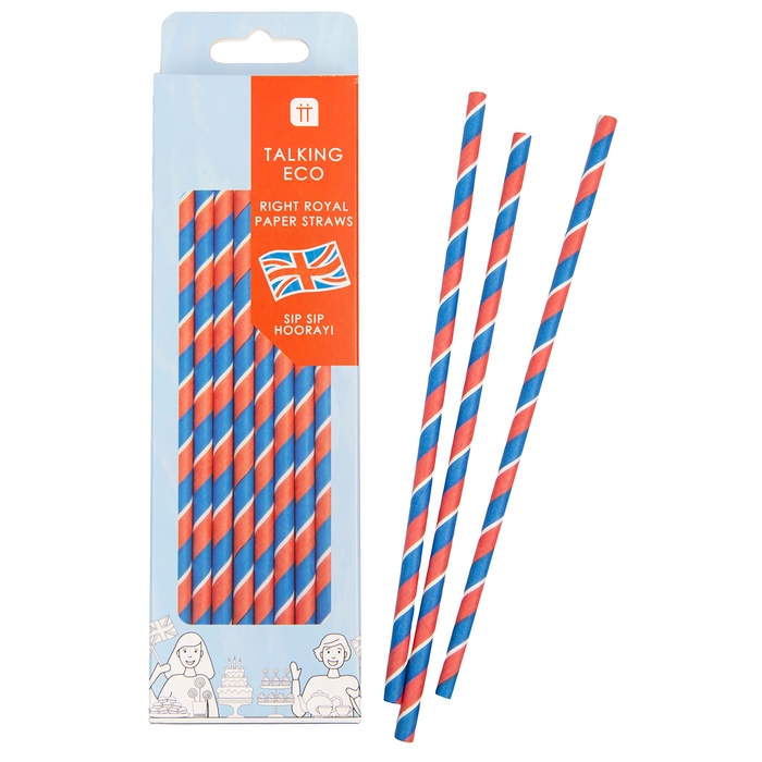 Talking Tables Right Royal Spectacle Paper Straws X 30